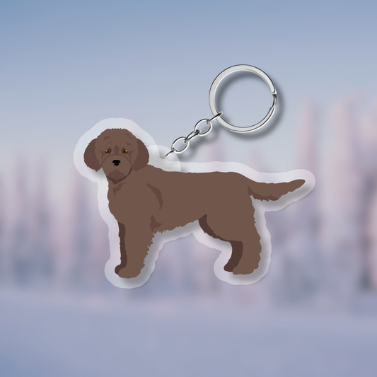 Lagotto Romagnolo Dog 2.5in Acrylic Keychain