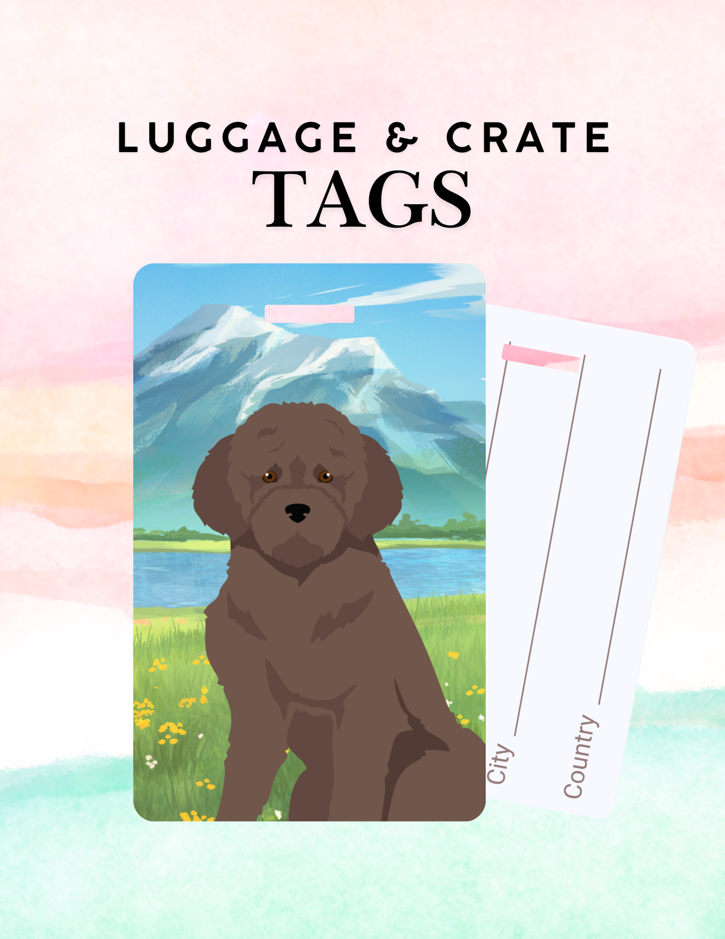 Lagotto Romagnolo Metal Luggage/ Crate Tag