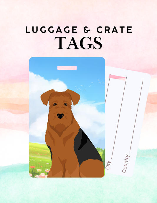 Lakeland Terrier Metal Luggage/ Crate Tag