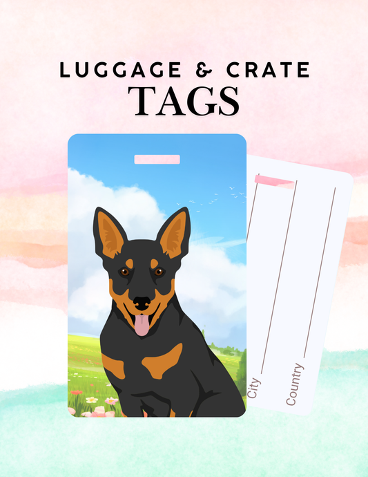Lancashire Heeler Metal Luggage/ Crate Tag