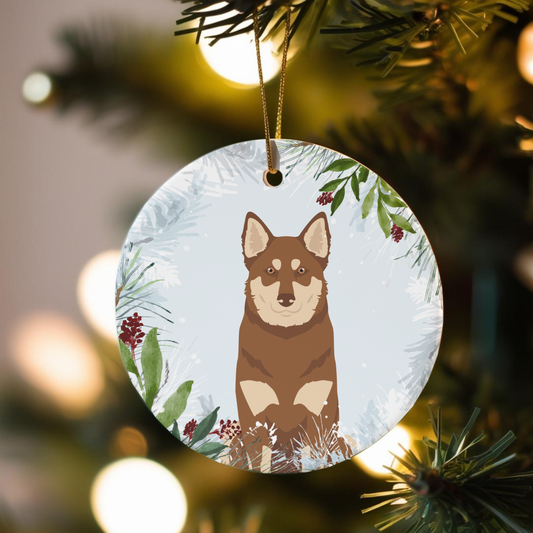 Lapponian Herder Dog Ceramic Christmas Ornaments