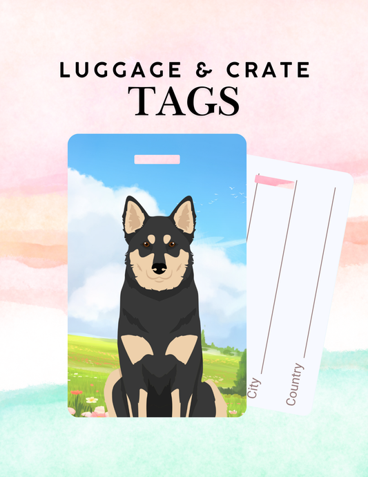 Lapponian Herder Metal Luggage/ Crate Tag