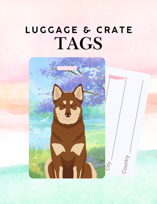 Lapponian Herder Metal Luggage/ Crate Tag