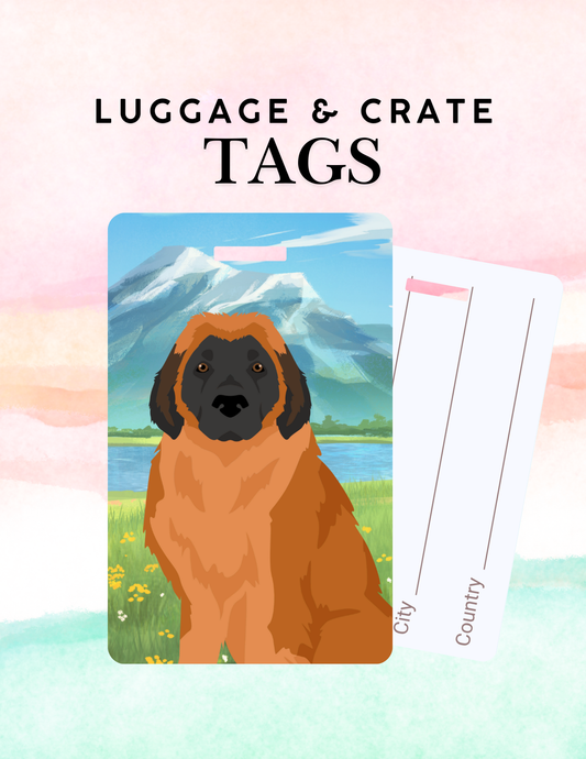 Leonberger Metal Luggage/ Crate Tag