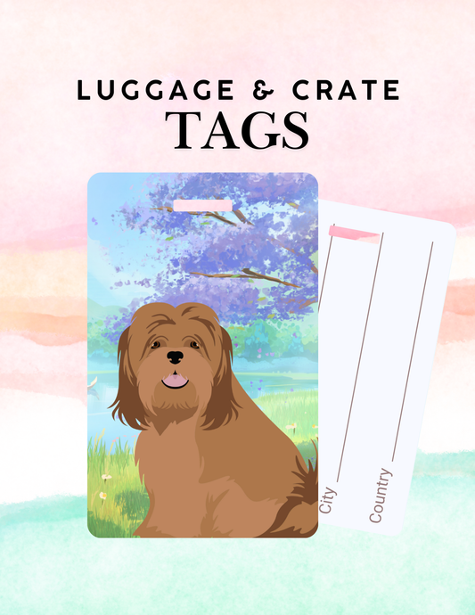 Lhasa Apso Metal Luggage/ Crate Tag