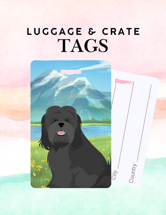 Lhasa Apso Metal Luggage/ Crate Tag