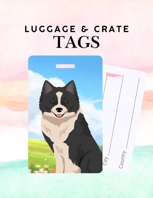 Nenets Herding Laika Dog Metal Luggage/ Crate Tag