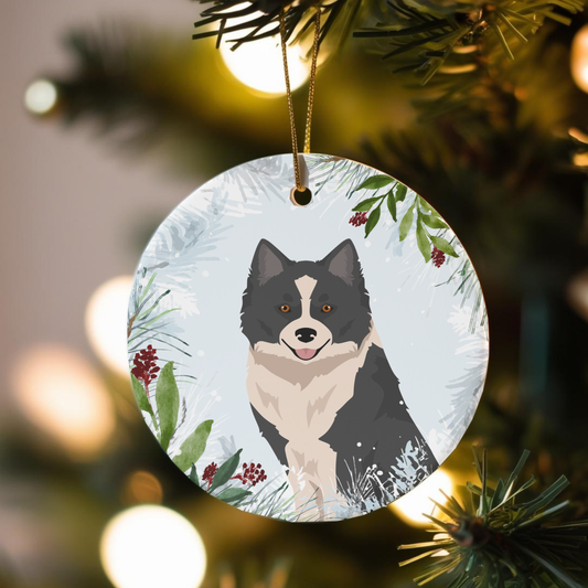 Nenets Herding Laika Dog Ceramic Christmas Ornaments