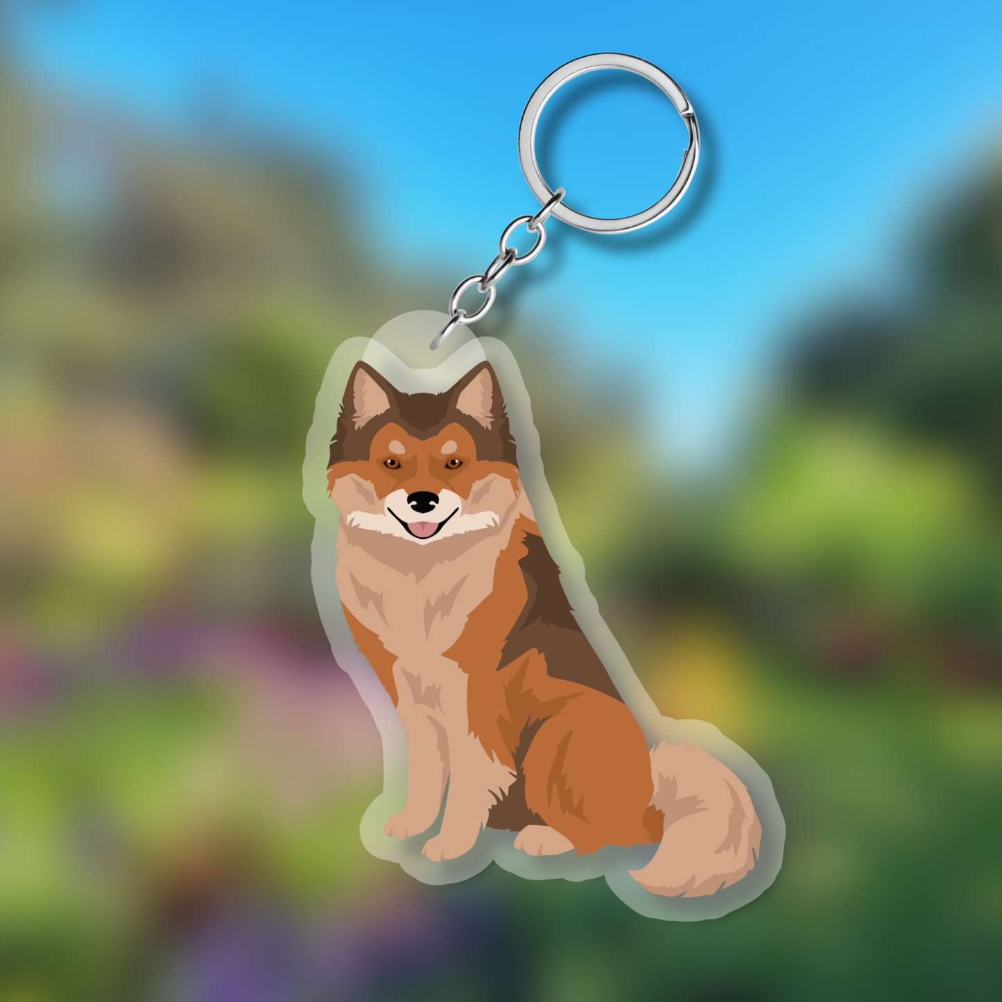 Nenets Herding Laika Dog 2.5in Acrylic Keychain