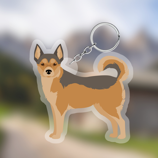 Norwegian Lundehund Dog 2.5in Acrylic Keychain