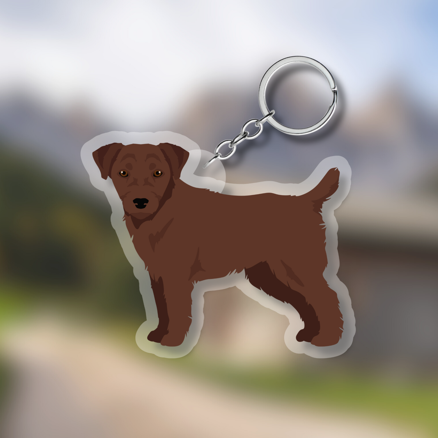 Patterdale Terrier Dog 2.5in Acrylic Keychain