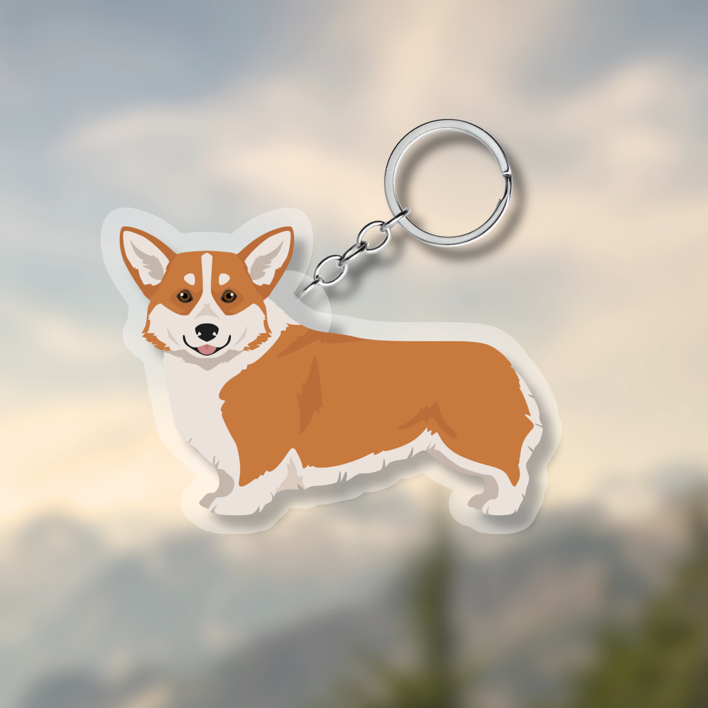 Pembroke Welsh Corgi Dog 2.5in Acrylic Keychain
