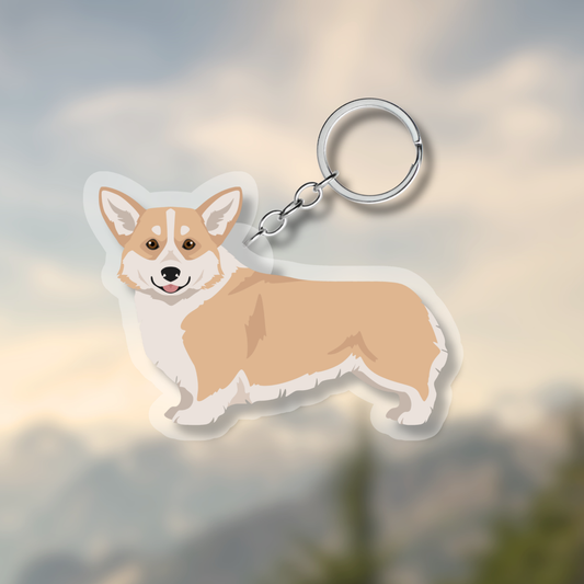 Pembroke Welsh Corgi Dog 2.5in Acrylic Keychain
