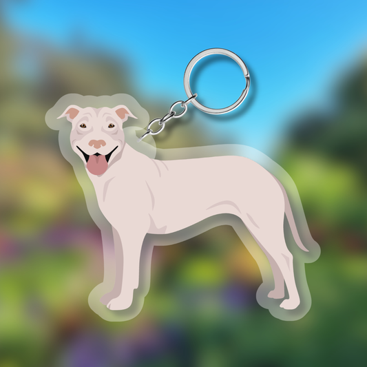 Pit Bull Dog 2.5in Acrylic Keychain