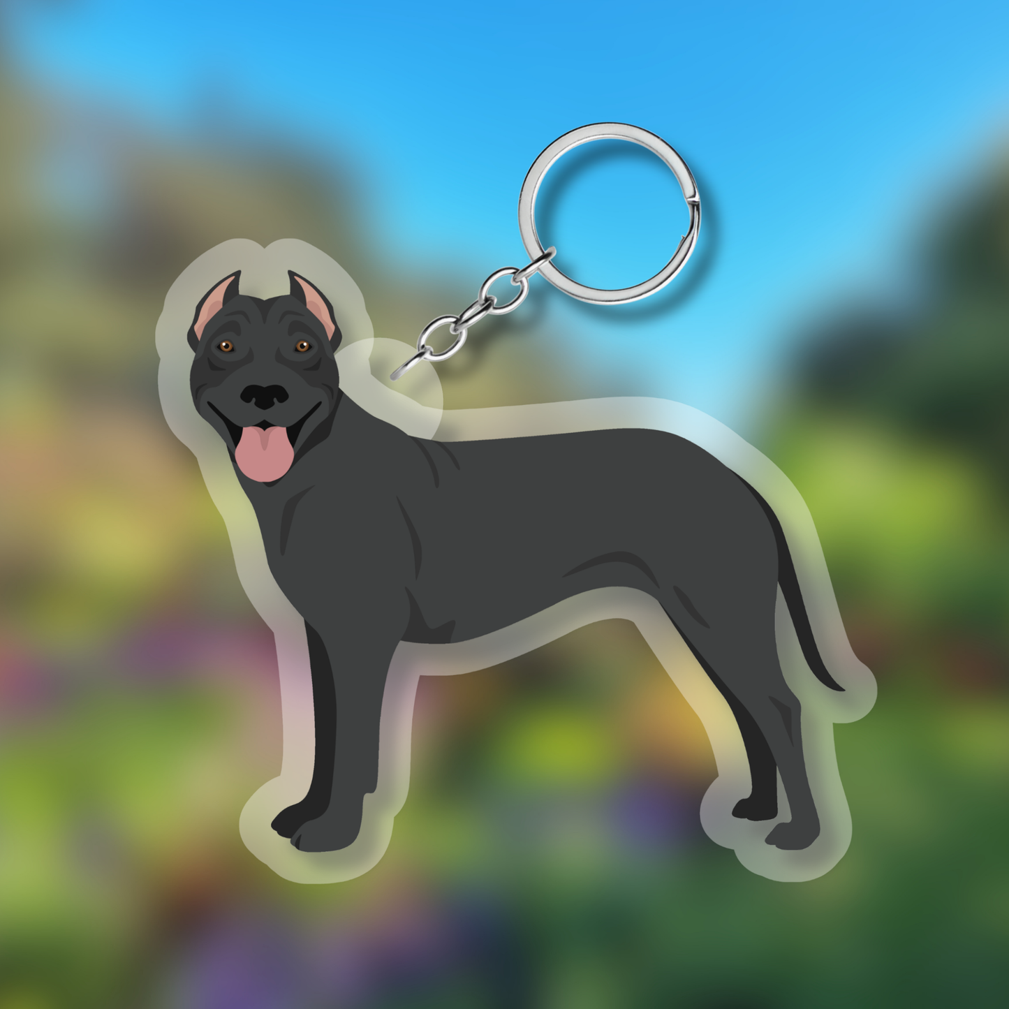Pit Bull Dog 2.5in Acrylic Keychain