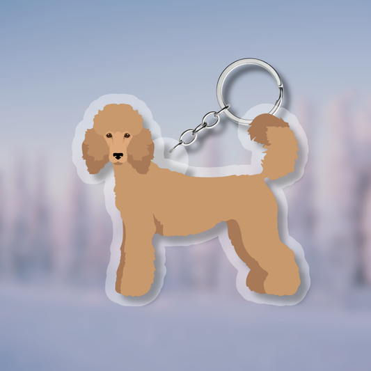 Poodle Dog 2.5in Acrylic Keychain