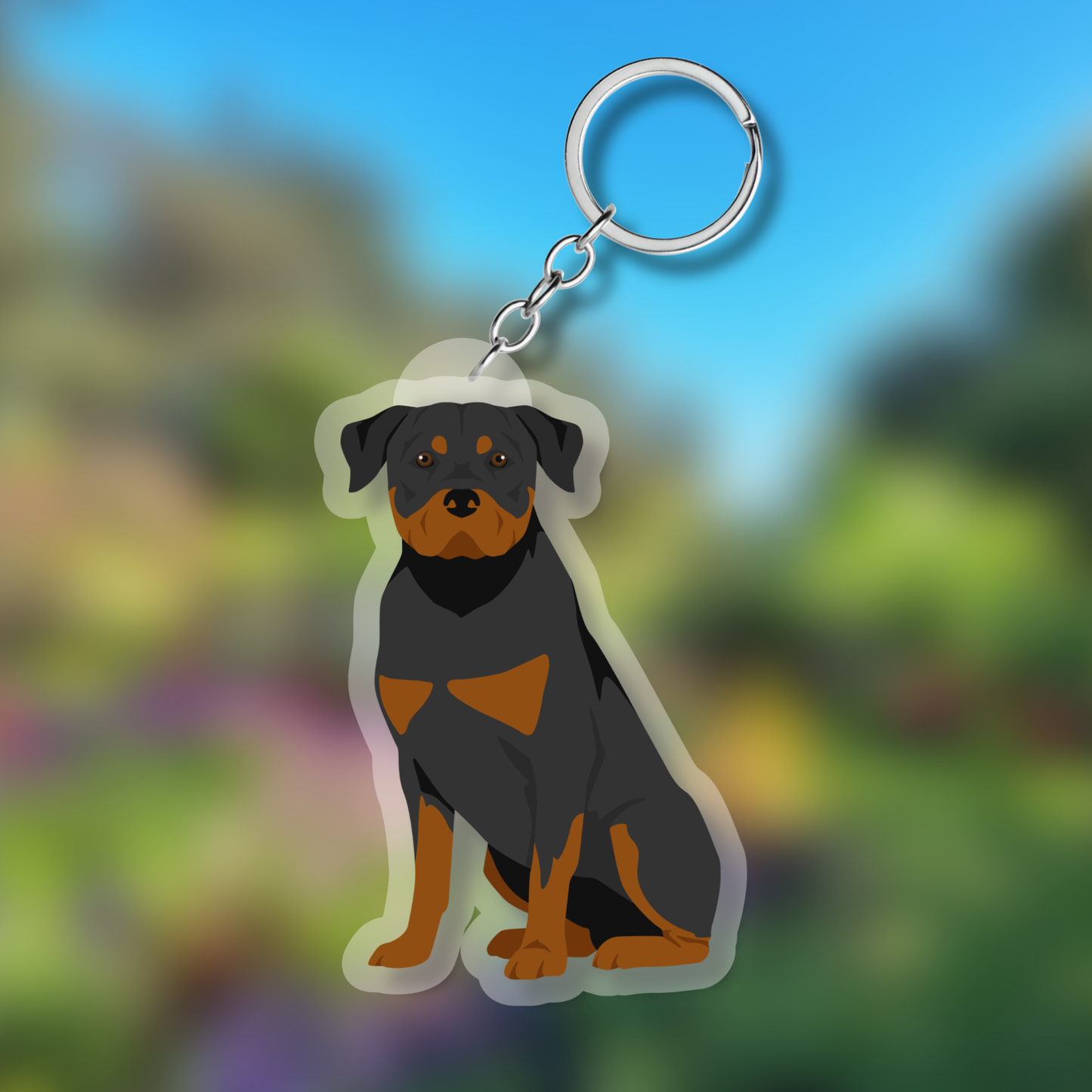 Rottweiler Dog 2.5in Acrylic Keychain