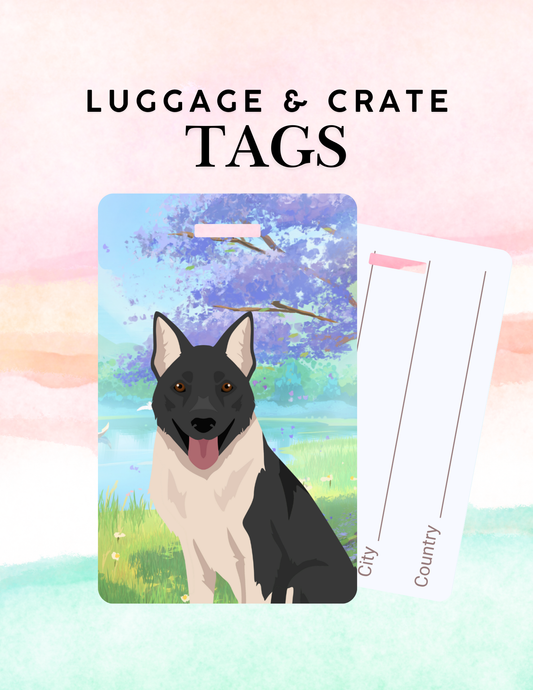Russo European Laika Dog Metal Luggage/ Crate Tag