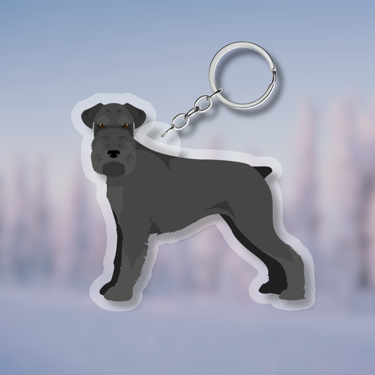Schnauzer Dog 2.5in Acrylic Keychain