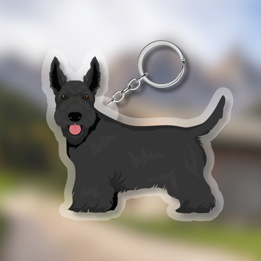Scottish Terrier Dog 2.5in Acrylic Keychain