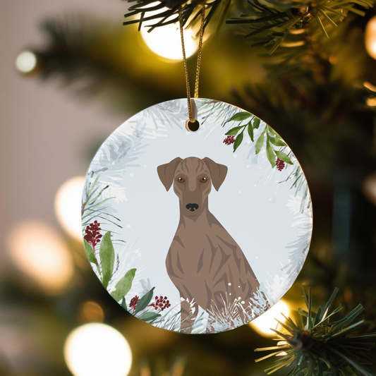 Sloughi Dog Ceramic Christmas Ornamen