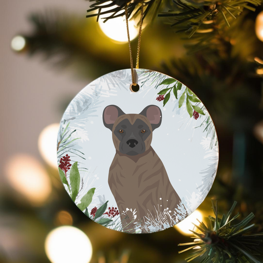 St Miguel Cattle Dog Dog Ceramic Christmas Ornament