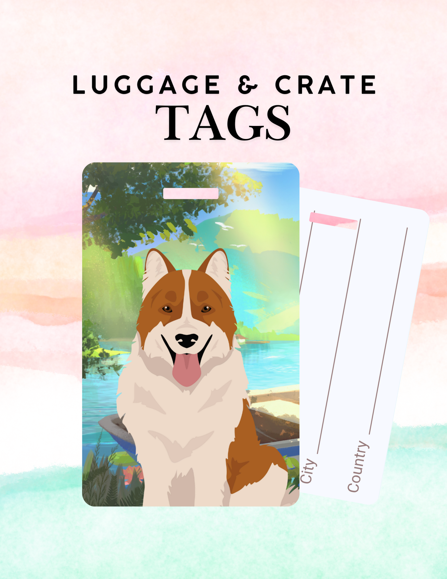 Thai Bangkaew Dog Metal Luggage/ Crate Tag