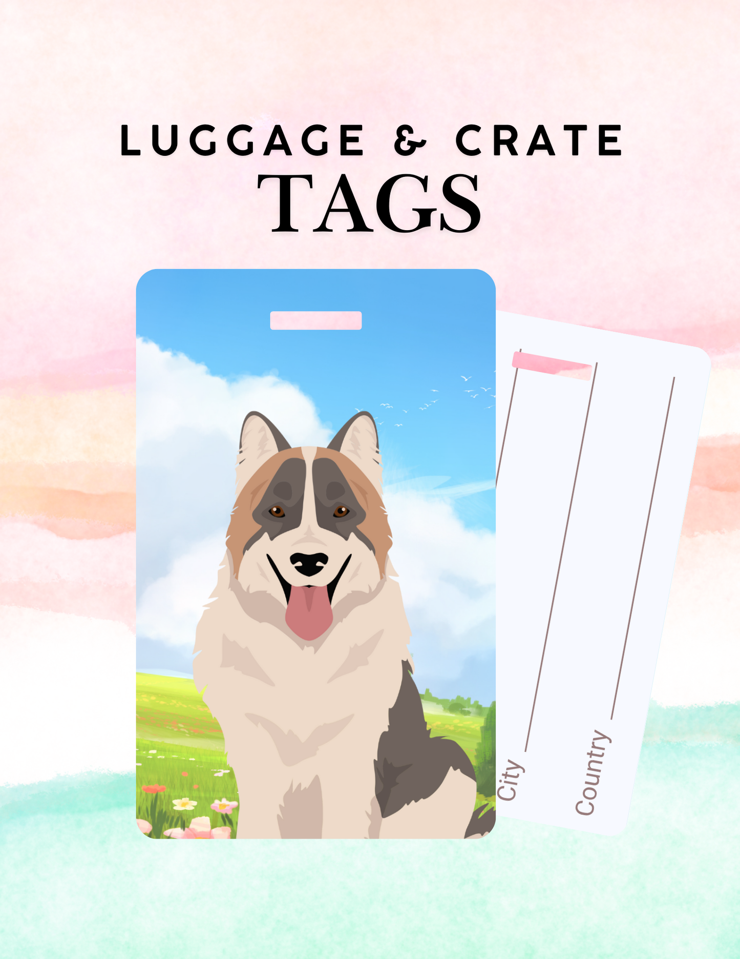 Thai Bangkaew Dog Metal Luggage/ Crate Tag