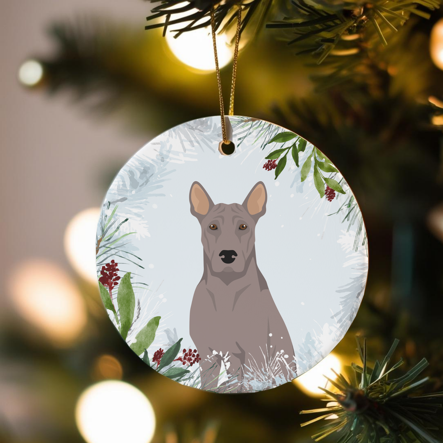 Thai Ridgeback Dog Ceramic Christmas Ornament
