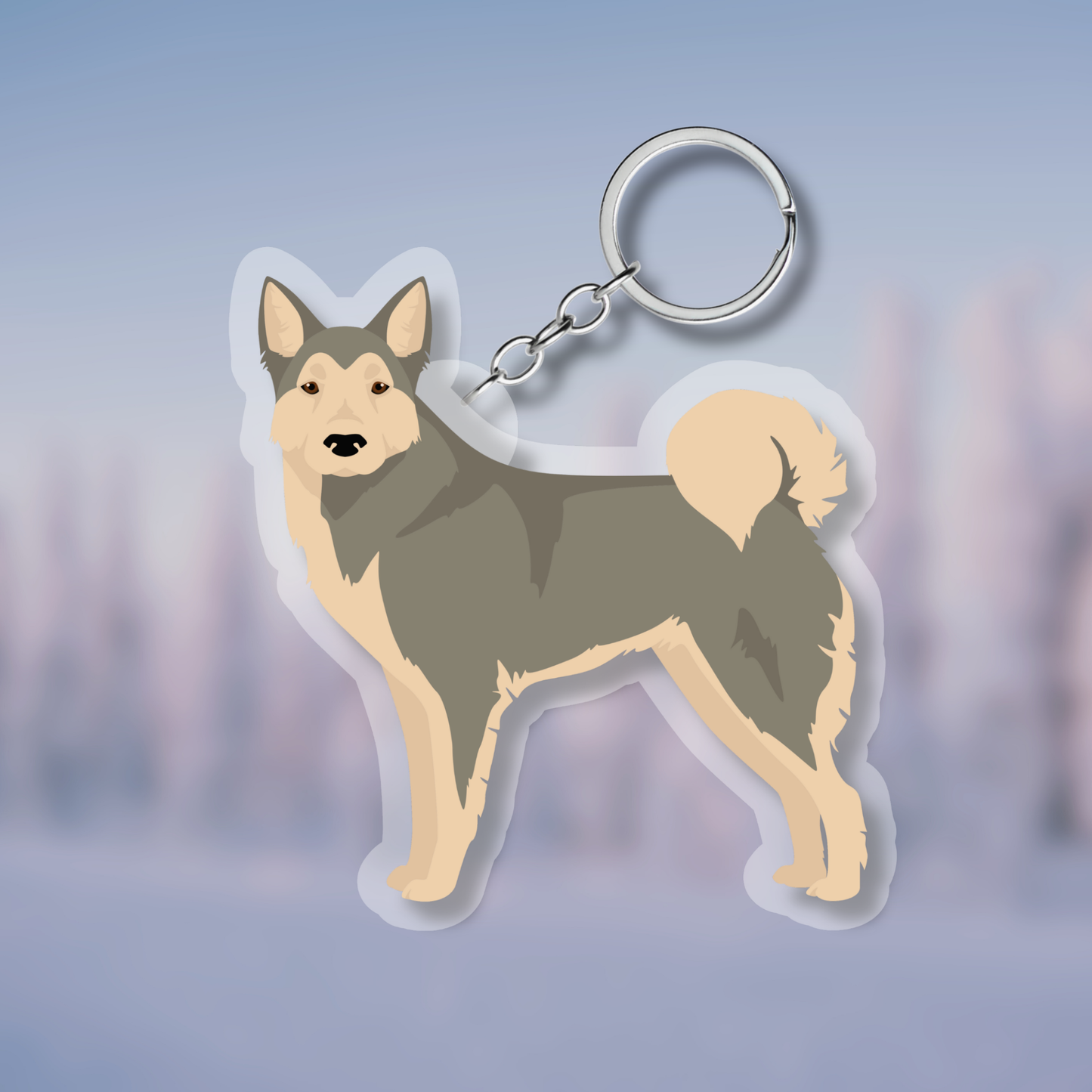 West Siberian Laika Dog 2.5in Acrylic Keychain