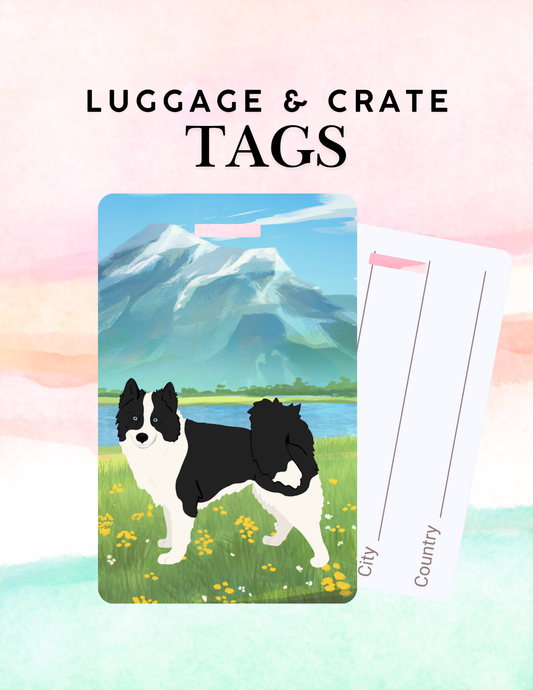 Yakutian Laika Dog Metal Luggage/ Crate Tag