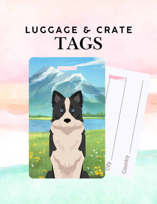 Yakutian Laika Dog Metal Luggage/ Crate Tag