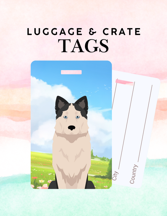 Yakutian Laika Dog Metal Luggage/ Crate Tag