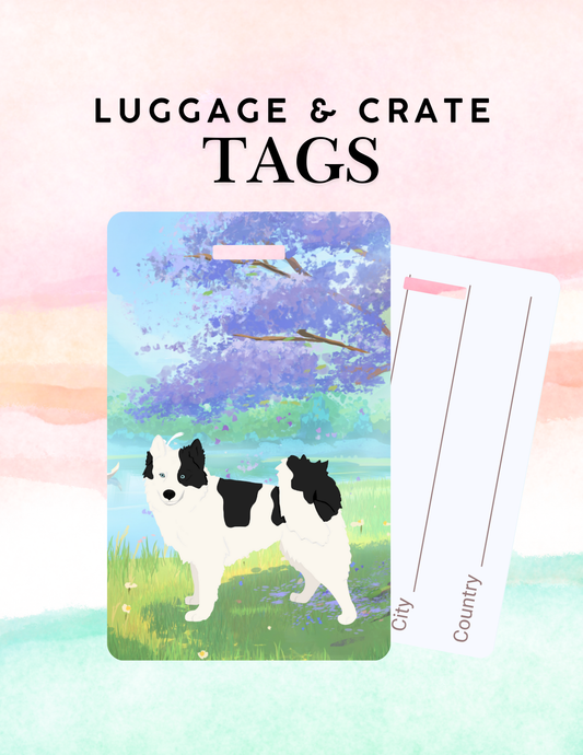 Yakutian Laika Dog Metal Luggage/ Crate Tag